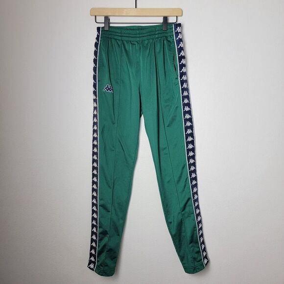 Kappa Green & Navy 222 Banda Track Pants Size Medium - Picture 1 of 13